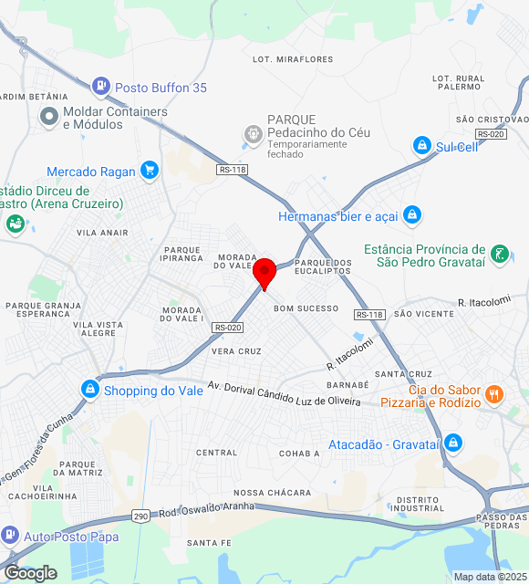 Mapa da localização