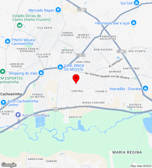 Mapa da localização