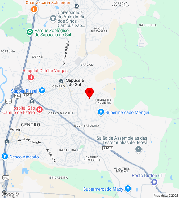 Mapa da localização
