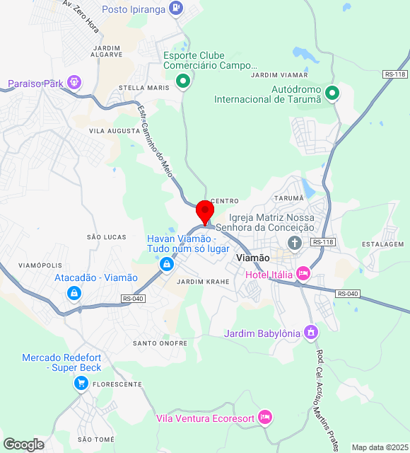 Mapa da localização