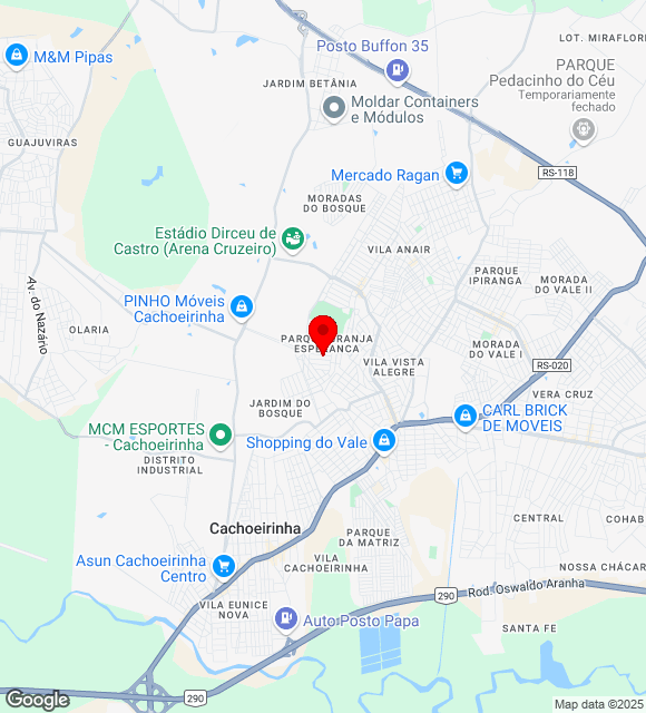 Mapa da localização