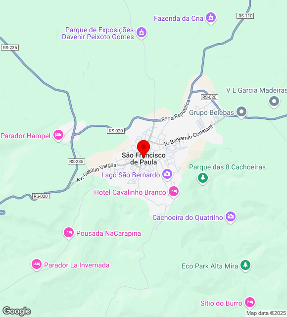 Mapa da localização