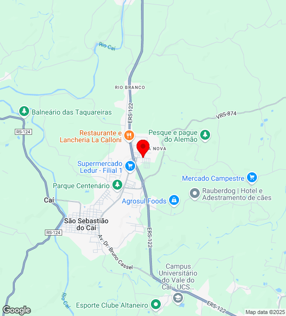 Mapa da localização