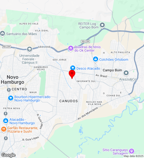 Mapa da localização