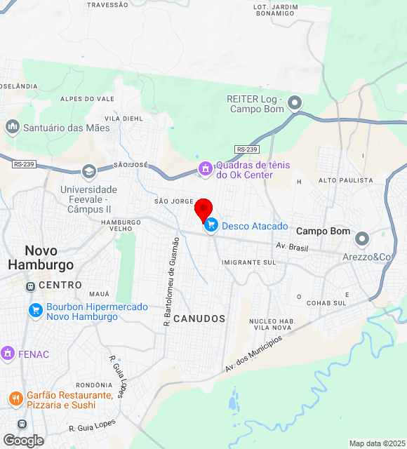 Mapa da localização