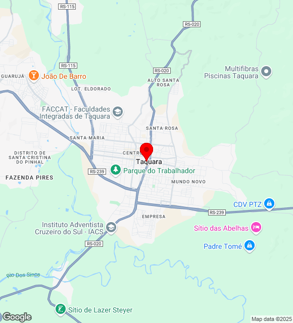 Mapa da localização