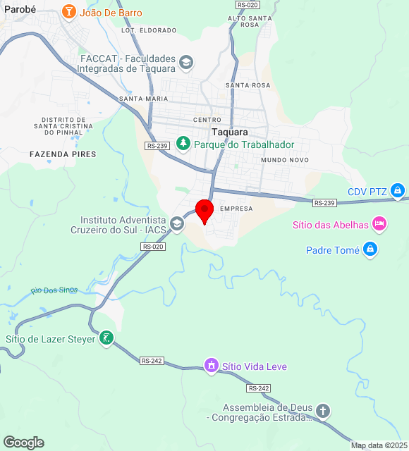 Mapa da localização