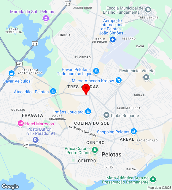 Mapa da localização