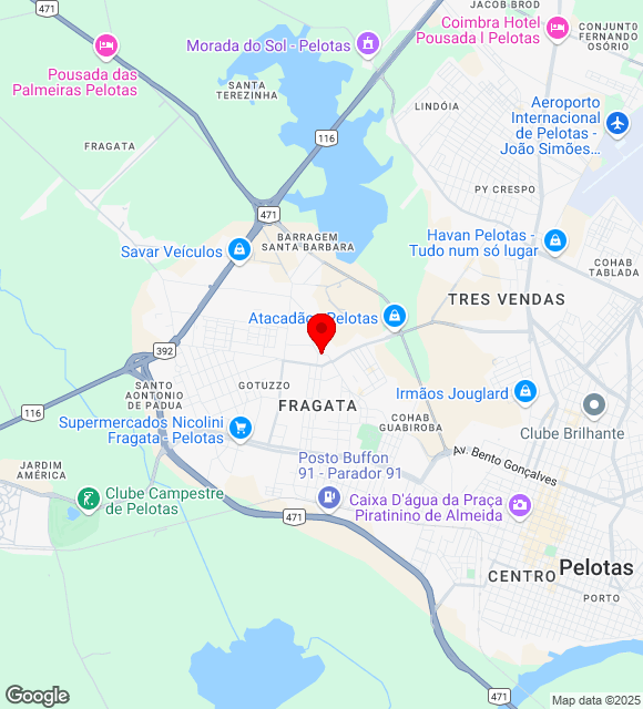 Mapa da localização