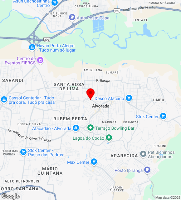 Mapa da localização