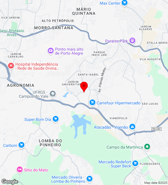 Mapa da localização