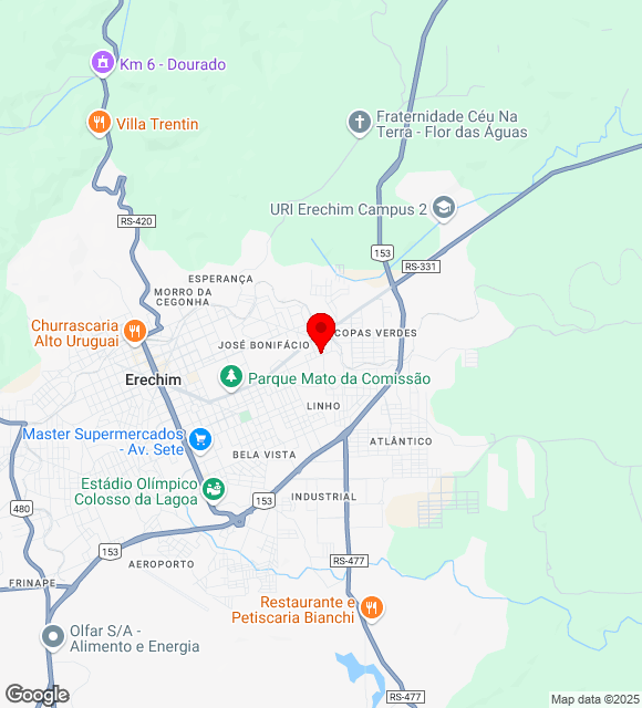 Mapa da localização