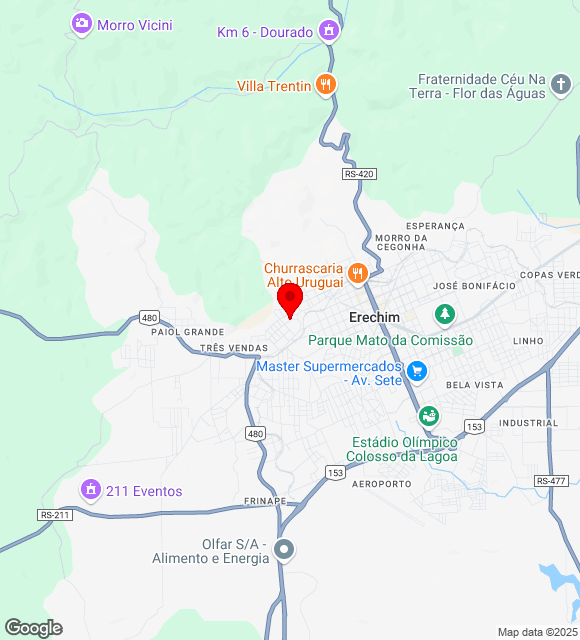 Mapa da localização