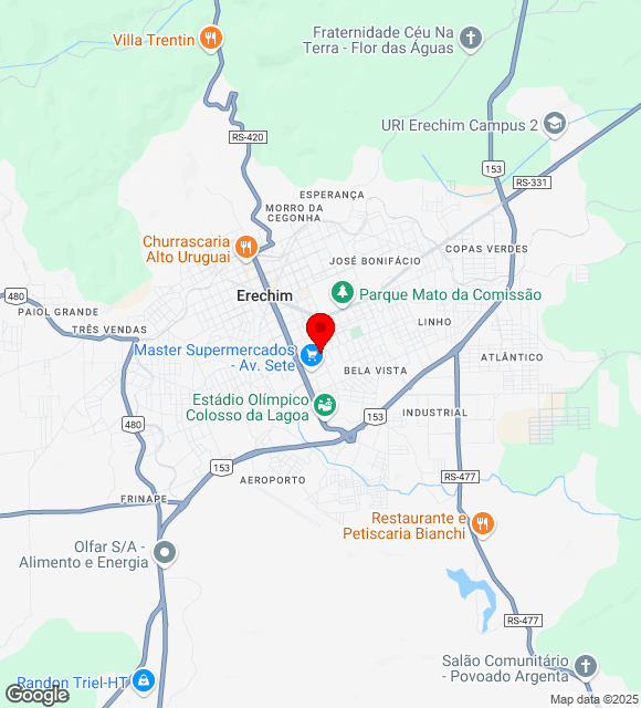 Mapa da localização