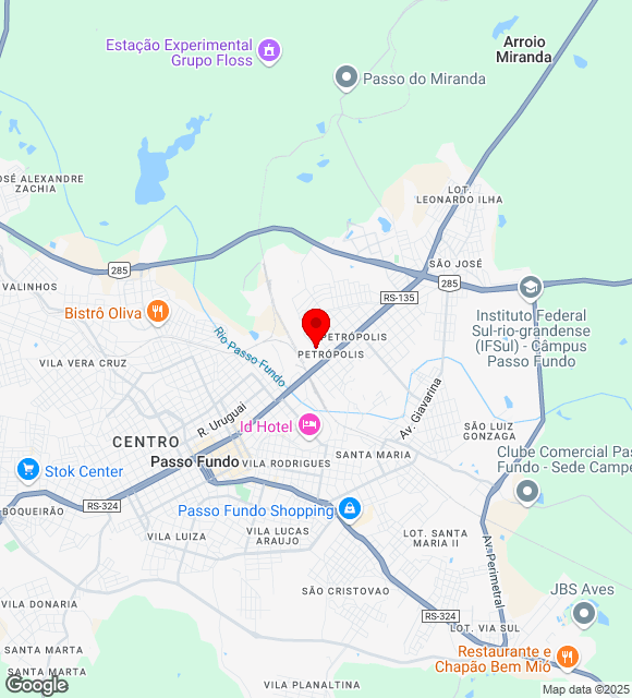 Mapa da localização