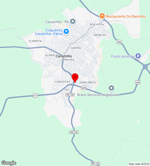 Mapa da localização
