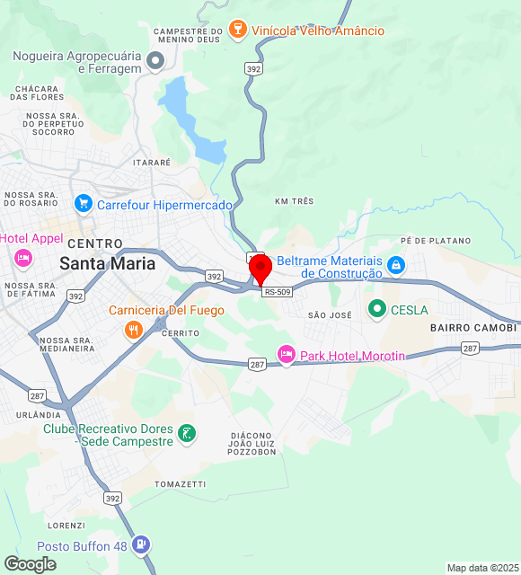 Mapa da localização