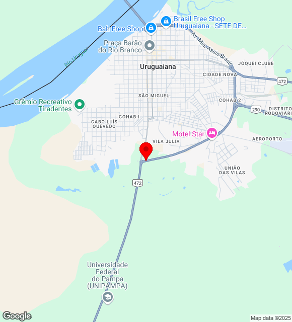 Mapa da localização