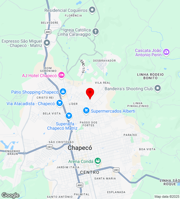 Mapa da localização