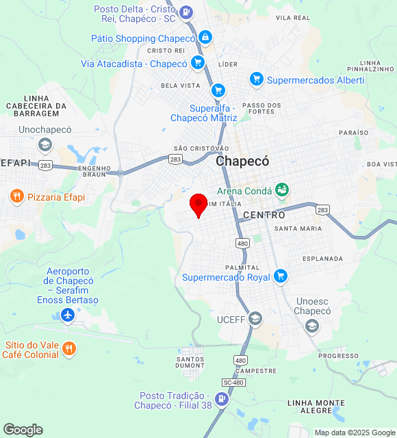 Mapa da localização