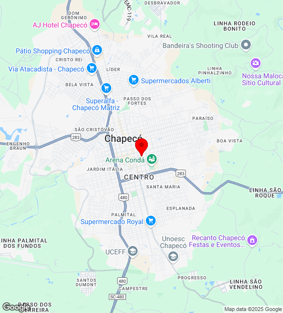 Mapa da localização