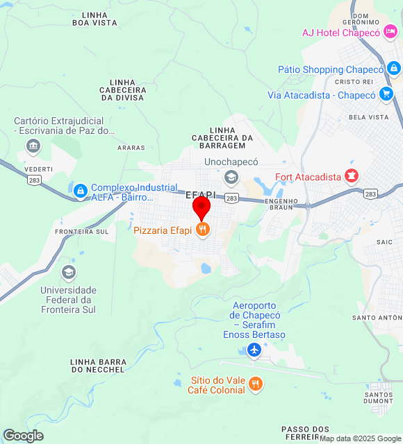 Mapa da localização