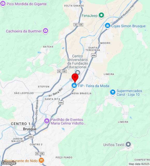 Mapa da localização