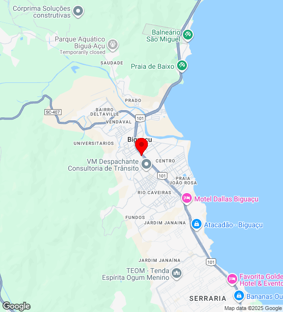 Mapa da localização