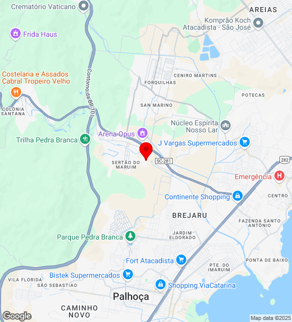Mapa da localização