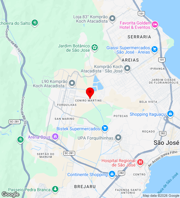 Mapa da localização