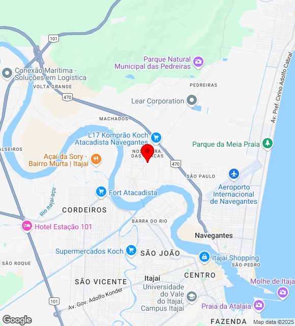 Mapa da localização