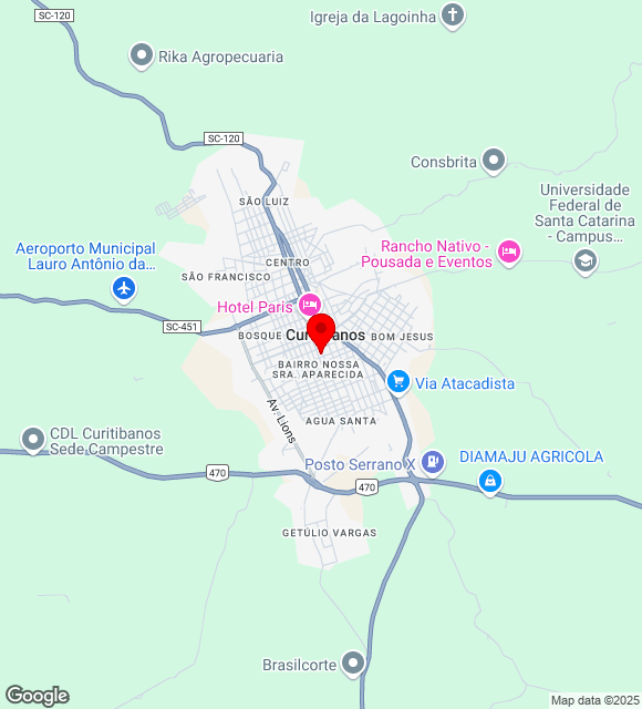Mapa da localização