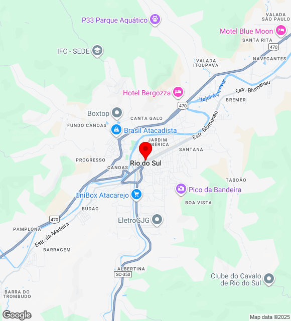 Mapa da localização