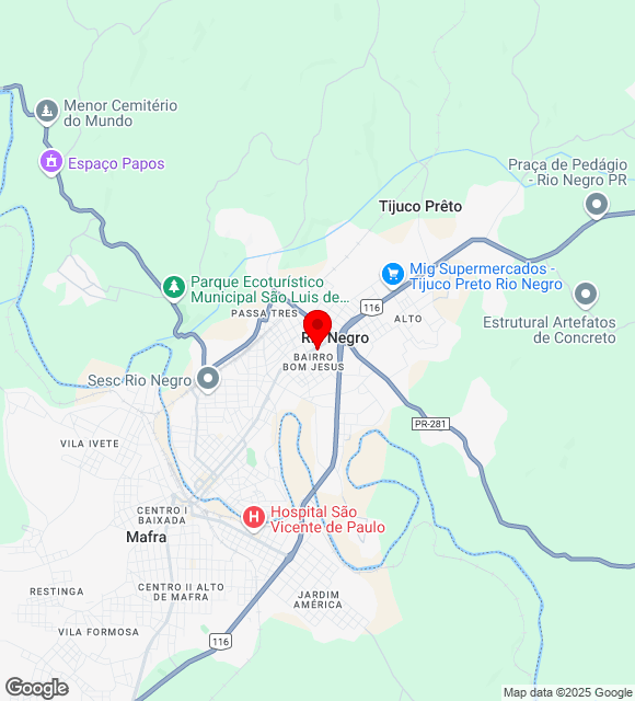 Mapa da localização