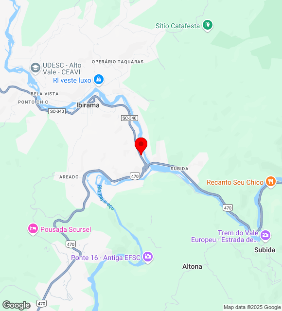 Mapa da localização