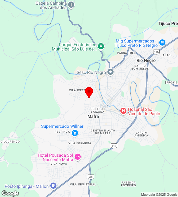 Mapa da localização
