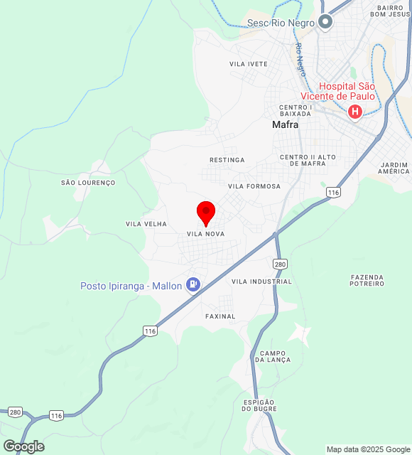 Mapa da localização