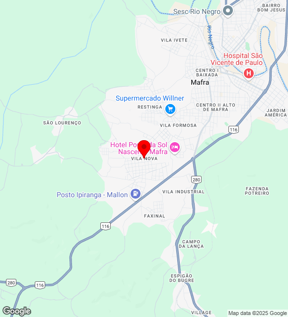 Mapa da localização