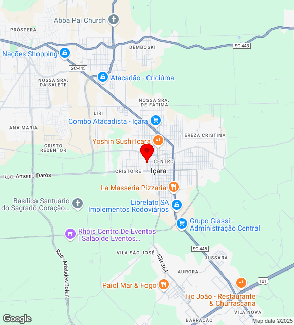 Mapa da localização