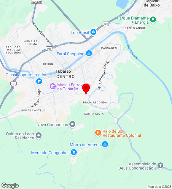 Mapa da localização