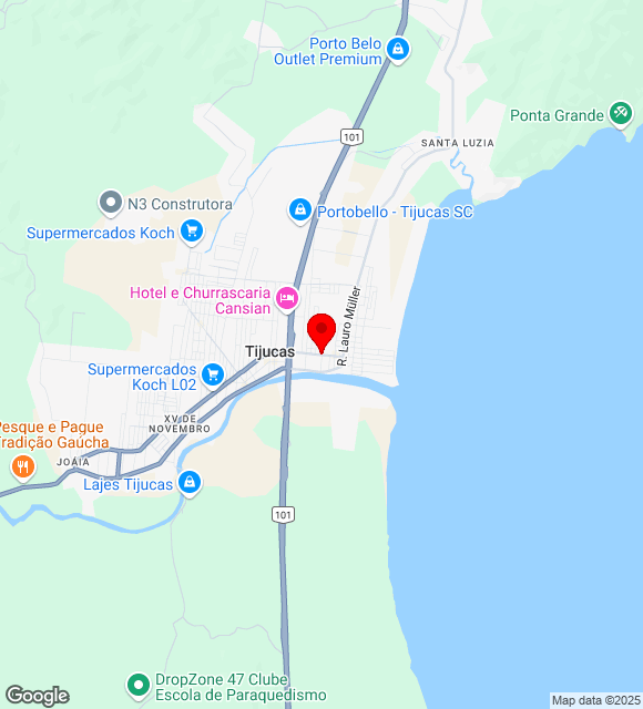 Mapa da localização
