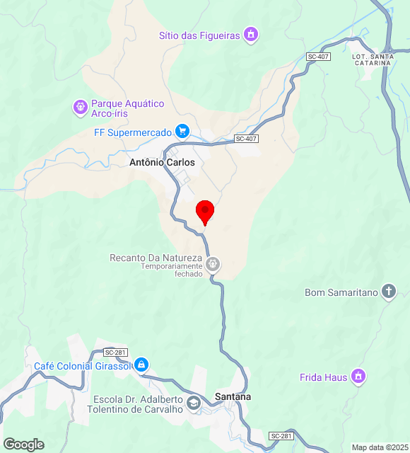 Mapa da localização
