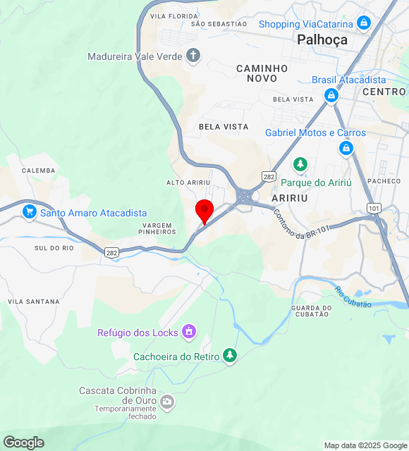 Mapa da localização