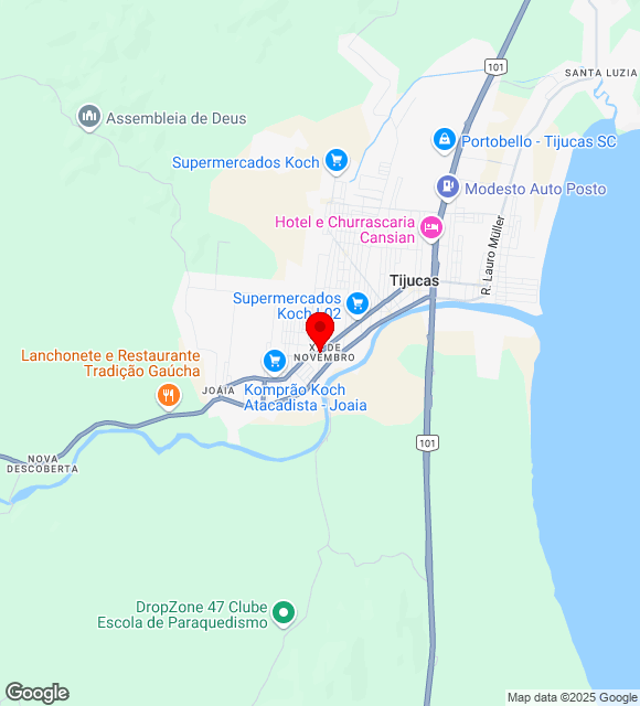 Mapa da localização
