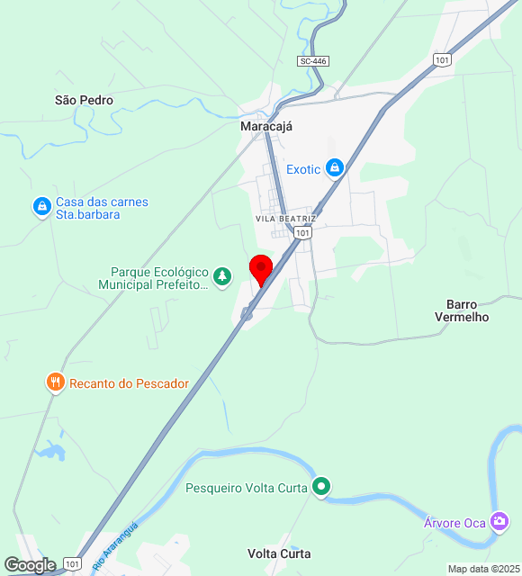 Mapa da localização