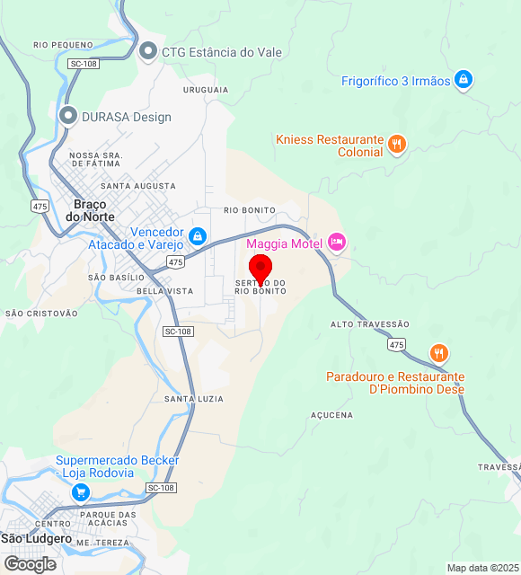 Mapa da localização