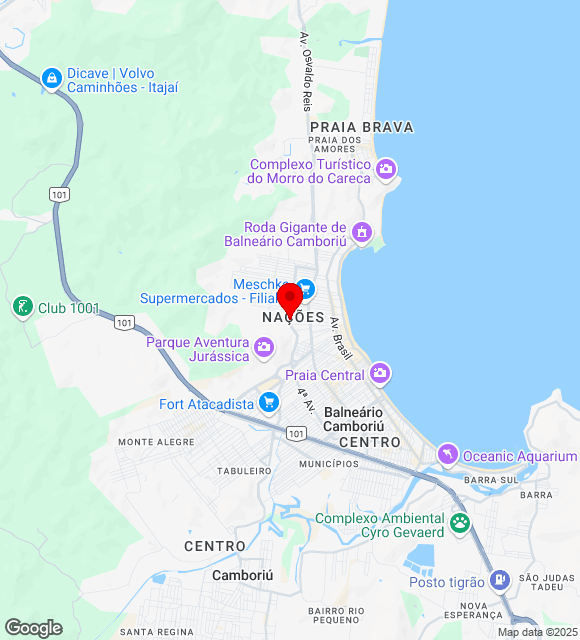 Mapa da localização