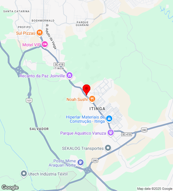 Mapa da localização
