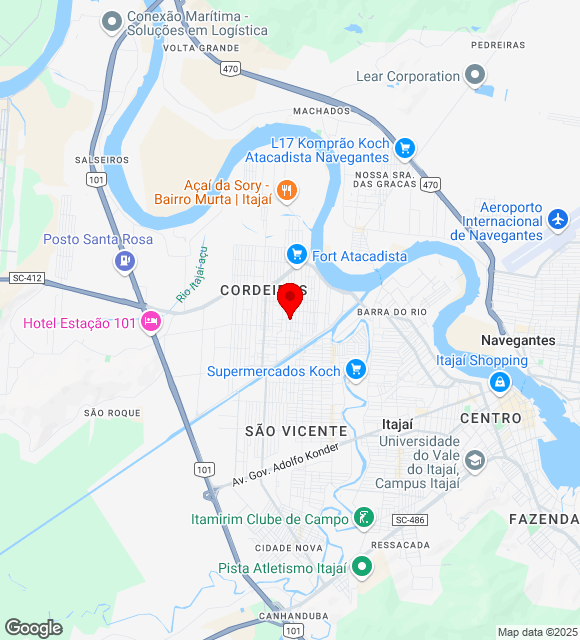 Mapa da localização