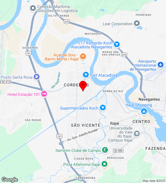 Mapa da localização